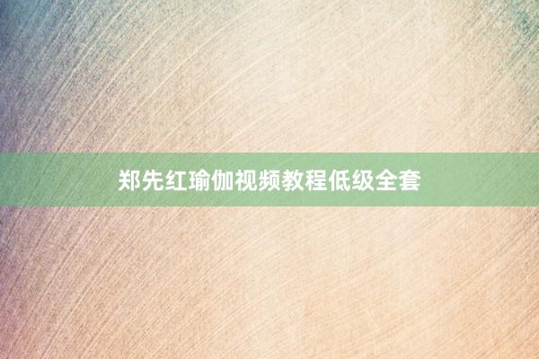 郑先红瑜伽视频教程低级全套
